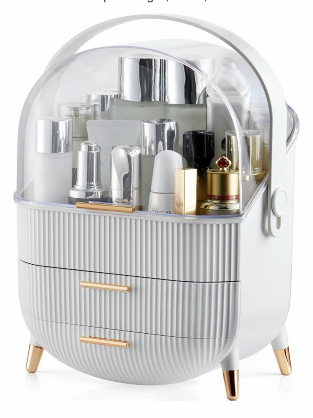 π CANITORON Makeup Organizer, with 2 Drawers and Transparent Cover Display Case - Picture 8 of 12